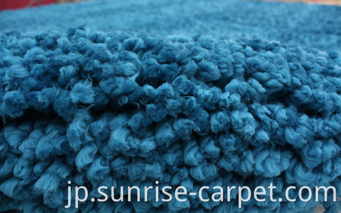 Thick Polyester Shaggy Rug Royalblue